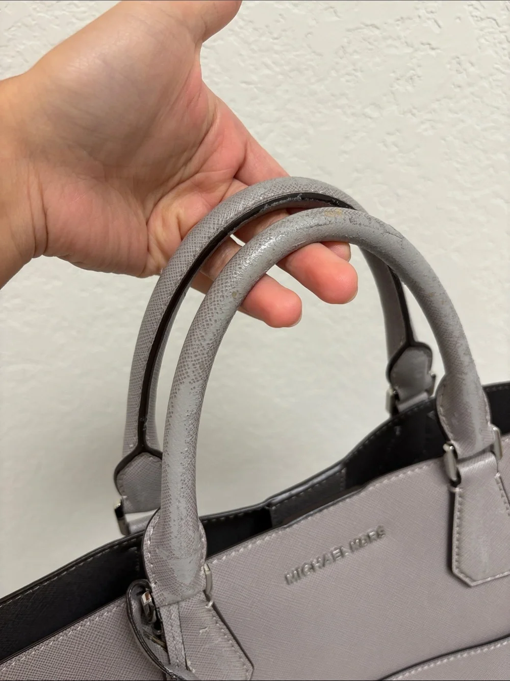Michael Kors Grey Saffiano Leather Tote